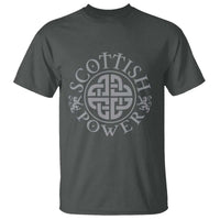Scottish Power Celtic Knotwork Shield Emblem T Shirt Traditional Tribal Heritage Scottish Pride