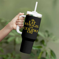 Eat Haggis and Ceilidh On Scotland Things Tumbler With Handle Funny Scottish Culture Heritage Pride