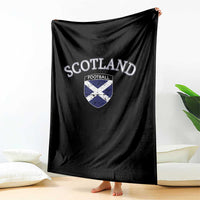 Scotland Football Distressed Shield Saltire Flag Throw Blanket Game Day Sports Soccer Fans