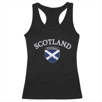 Scotland Football Distressed Shield Saltire Flag Racerback Tank Top Game Day Sports Soccer Fans