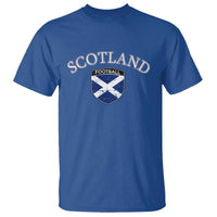 Scotland Football Distressed Shield Saltire Flag T Shirt Game Day Sports Soccer Fans