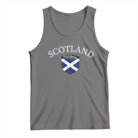 Scotland Football Distressed Shield Saltire Flag Tank Top Game Day Sports Soccer Fans