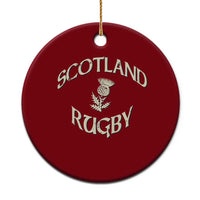 Scotland Rugby Distressed Vintage Traditional Thistle Ceramic Ornament Sports Fan Game Day