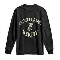 Scotland Rugby Distressed Vintage Traditional Thistle Long Sleeve Shirt Sports Fan Game Day