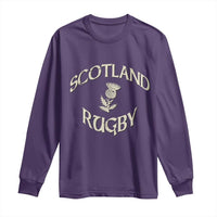 Scotland Rugby Distressed Vintage Traditional Thistle Long Sleeve Shirt Sports Fan Game Day