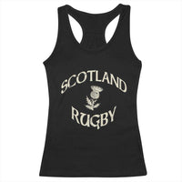 Scotland Rugby Distressed Vintage Traditional Thistle Racerback Tank Top Sports Fan Game Day