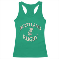 Scotland Rugby Distressed Vintage Traditional Thistle Racerback Tank Top Sports Fan Game Day