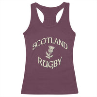 Scotland Rugby Distressed Vintage Traditional Thistle Racerback Tank Top Sports Fan Game Day
