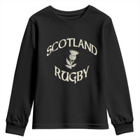 Scotland Rugby Distressed Vintage Traditional Thistle Youth Sweatshirt Sports Fan Game Day