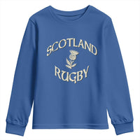 Scotland Rugby Distressed Vintage Traditional Thistle Youth Sweatshirt Sports Fan Game Day