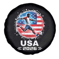 USA Soccer Patriotic Player 2026 Graphic Spare Tire Cover United States Football Fan Spirit