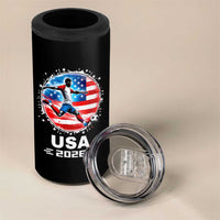 USA Soccer Patriotic Player 2026 Graphic 4 in 1 Can Cooler Tumbler United States Football Fan Spirit