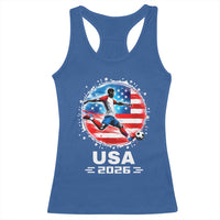 USA Soccer Patriotic Player 2026 Graphic Racerback Tank Top United States Football Fan Spirit