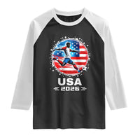 USA Soccer Patriotic Player 2026 Graphic Raglan Shirt United States Football Fan Spirit