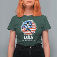 USA Soccer Patriotic Player 2026 Graphic T Shirt For Women United States Football Fan Spirit