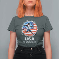 USA Soccer Patriotic Player 2026 Graphic T Shirt For Women United States Football Fan Spirit