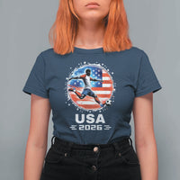 USA Soccer Patriotic Player 2026 Graphic T Shirt For Women United States Football Fan Spirit