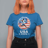 USA Soccer Patriotic Player 2026 Graphic T Shirt For Women United States Football Fan Spirit