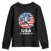 USA Soccer Patriotic Player 2026 Graphic Youth Sweatshirt United States Football Fan Spirit