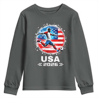 USA Soccer Patriotic Player 2026 Graphic Youth Sweatshirt United States Football Fan Spirit