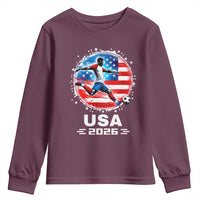 USA Soccer Patriotic Player 2026 Graphic Youth Sweatshirt United States Football Fan Spirit
