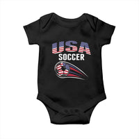 Patriotic USA Soccer Stars and Stripes Graphic Baby Onesie American Football Fan Game Day Spirit