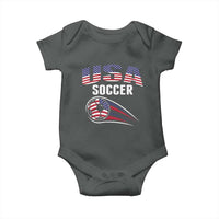 Patriotic USA Soccer Stars and Stripes Graphic Baby Onesie American Football Fan Game Day Spirit
