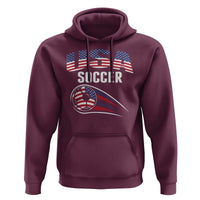 Patriotic USA Soccer Stars and Stripes Graphic Hoodie American Football Fan Game Day Spirit