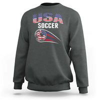 Patriotic USA Soccer Stars and Stripes Graphic Sweatshirt American Football Fan Game Day Spirit