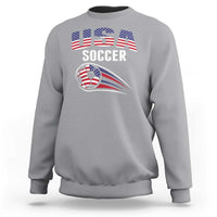 Patriotic USA Soccer Stars and Stripes Graphic Sweatshirt American Football Fan Game Day Spirit