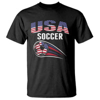 Patriotic USA Soccer Stars and Stripes Graphic T Shirt American Football Fan Game Day Spirit
