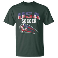 Patriotic USA Soccer Stars and Stripes Graphic T Shirt American Football Fan Game Day Spirit
