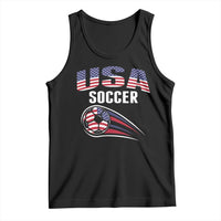 Patriotic USA Soccer Stars and Stripes Graphic Tank Top American Football Fan Game Day Spirit