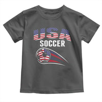 Patriotic USA Soccer Stars and Stripes Graphic Toddler T Shirt American Football Fan Game Day Spirit