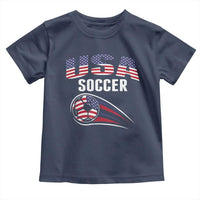 Patriotic USA Soccer Stars and Stripes Graphic Toddler T Shirt American Football Fan Game Day Spirit