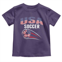 Patriotic USA Soccer Stars and Stripes Graphic Toddler T Shirt American Football Fan Game Day Spirit