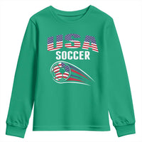 Patriotic USA Soccer Stars and Stripes Graphic Youth Sweatshirt American Football Fan Game Day Spirit