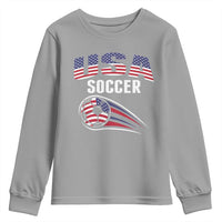 Patriotic USA Soccer Stars and Stripes Graphic Youth Sweatshirt American Football Fan Game Day Spirit