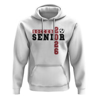 Soccer Senior Class of 2026 Typography Graphic Hoodie High School Varsity Athlete Graduation Gift