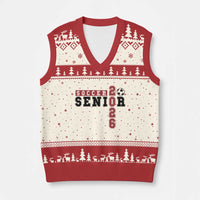Soccer Senior Class of 2026 Typography Graphic V-Neck Knit Sweater Vest High School Varsity Athlete Graduation Gift