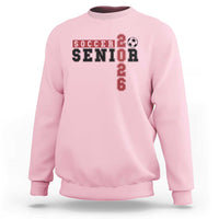 Soccer Senior Class of 2026 Typography Graphic Sweatshirt High School Varsity Athlete Graduation Gift