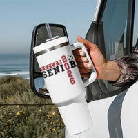Soccer Senior Class of 2026 Typography Graphic Tumbler With Handle High School Varsity Athlete Graduation Gift