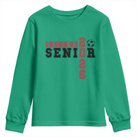 Soccer Senior Class of 2026 Typography Graphic Youth Sweatshirt High School Varsity Athlete Graduation Gift