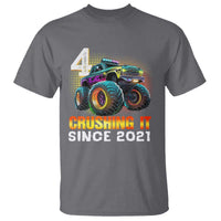 Monster Truck Birthday T Shirt Happy 4th Bday Party 4 Years Old Boy