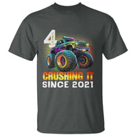 Monster Truck Birthday T Shirt Happy 4th Bday Party 4 Years Old Boy