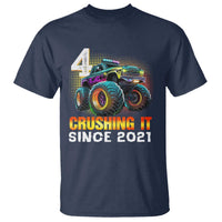 Monster Truck Birthday T Shirt Happy 4th Bday Party 4 Years Old Boy