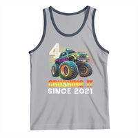 Monster Truck Birthday Tank Top Happy 4th Bday Party 4 Years Old Boy