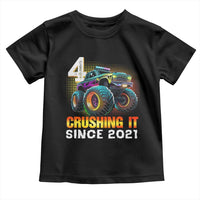 Monster Truck Birthday Toddler T Shirt Happy 4th Bday Party 4 Years Old Boy