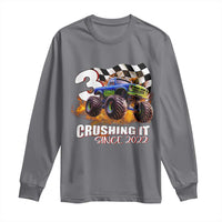 Monster Truck Birthday Long Sleeve Shirt Happy 3rd Bday Party 3 Years Old Boy