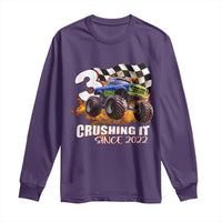 Monster Truck Birthday Long Sleeve Shirt Happy 3rd Bday Party 3 Years Old Boy